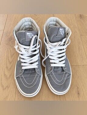 Vans Women's Gray Sk8-Hi Canvas High-Top Sneakers